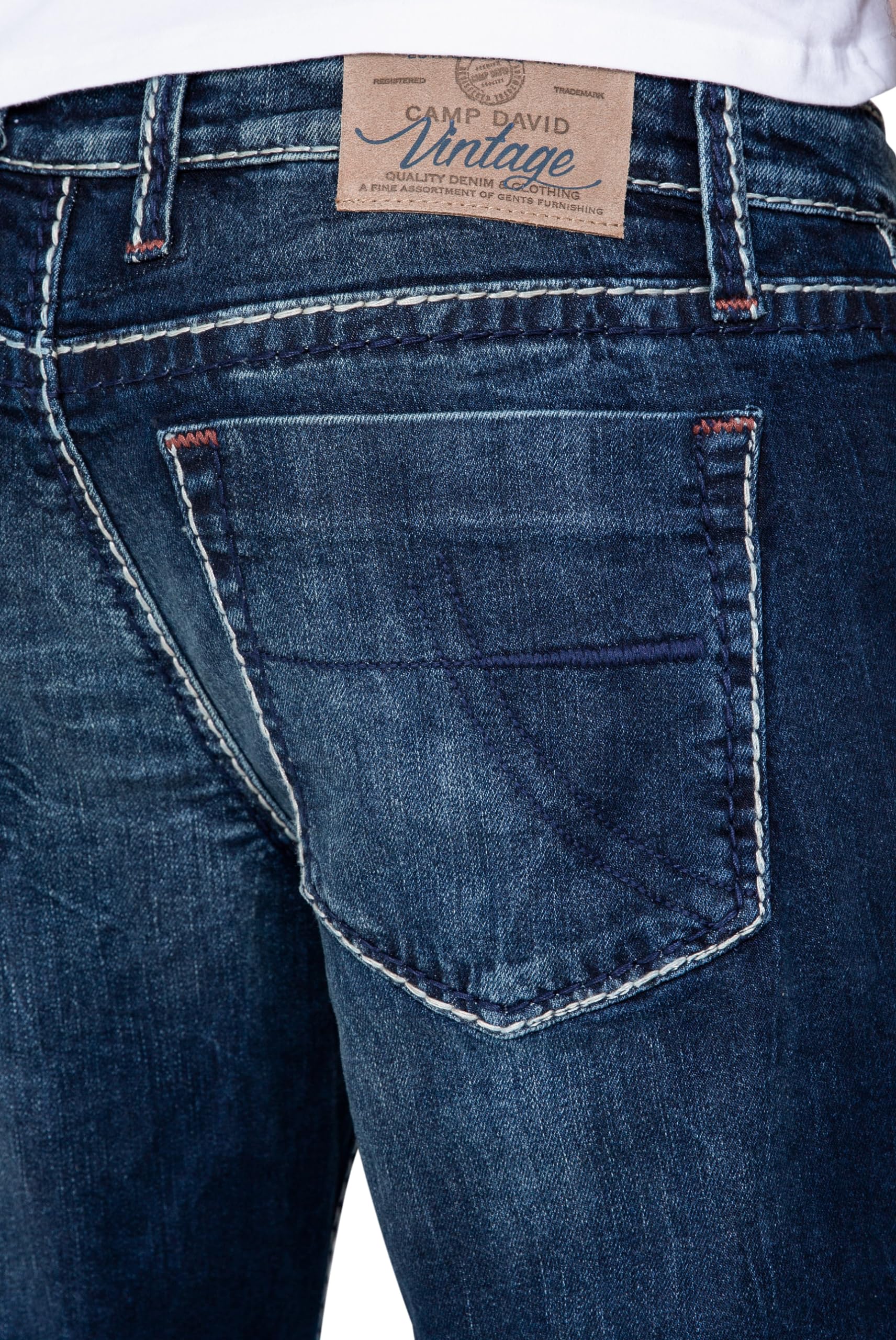 Camp David NI:CO Herren Jeans Regular Fit Stretch | gerades Bein, mittlere Leibhöhe, Denim mit Elasthan, Five-Pocket, Reißverschluss, Verschiedene Waschungen, Längen & Stretchgrade, Zeitloser Look