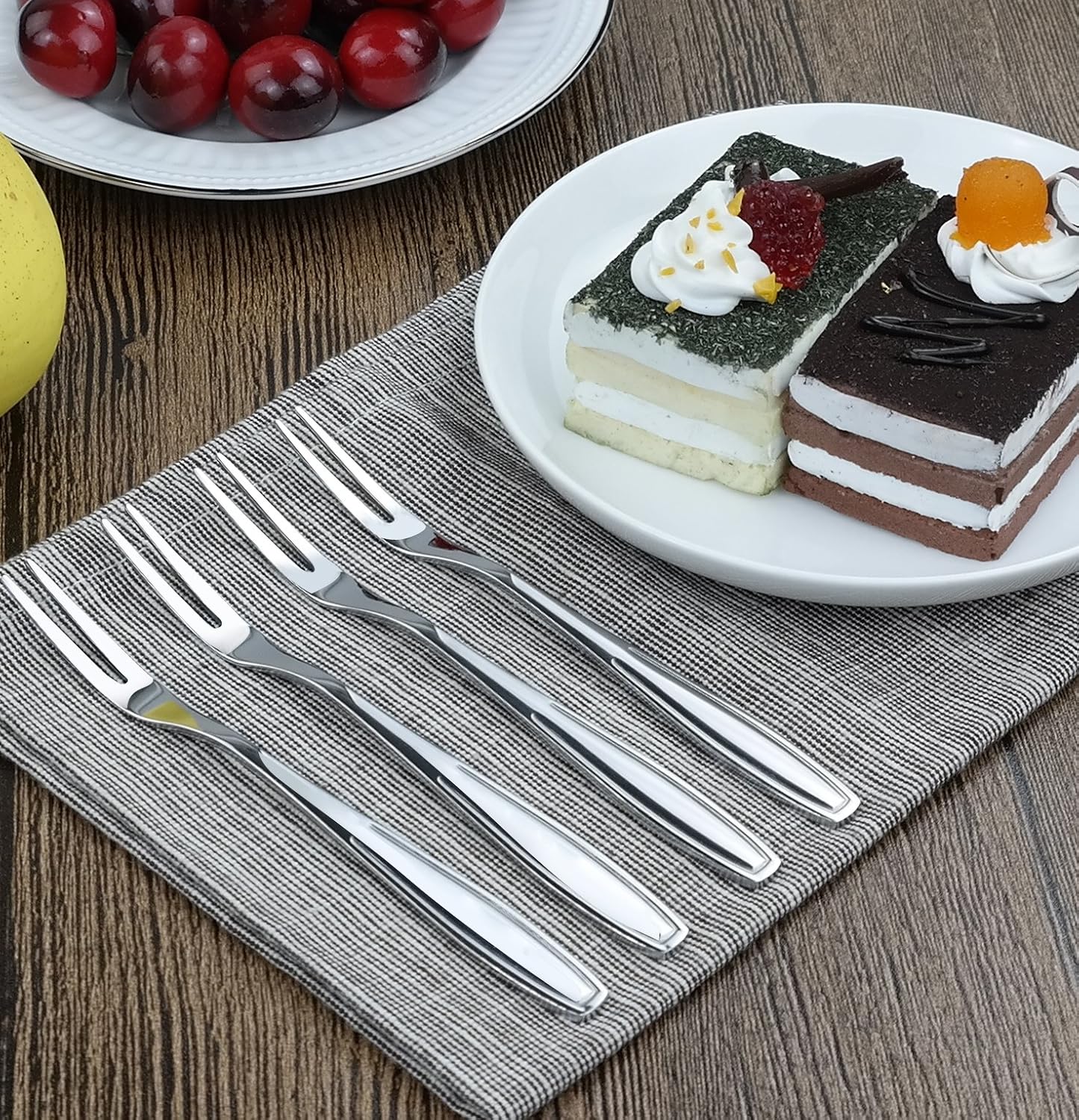 Flash Sale Pekky Stainless Steel Fruit Forks Mini Cake Forks, 12 Pieces