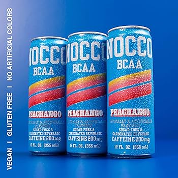 Amazon.com : NOCCO BCAA Energy Drink PEACHANGO - 12 Fl Oz
