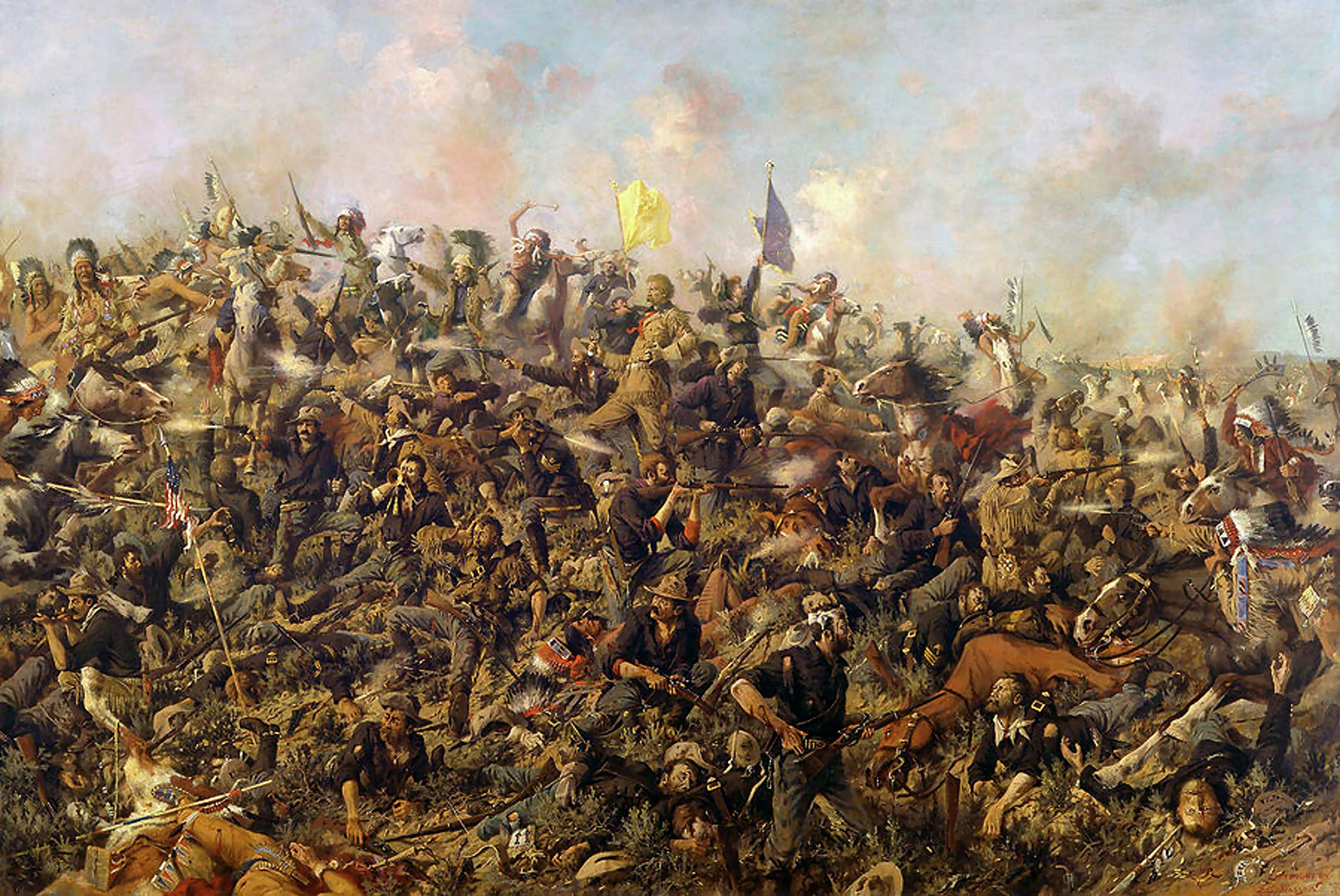 Custer's Last Stand Painting Print Poster
