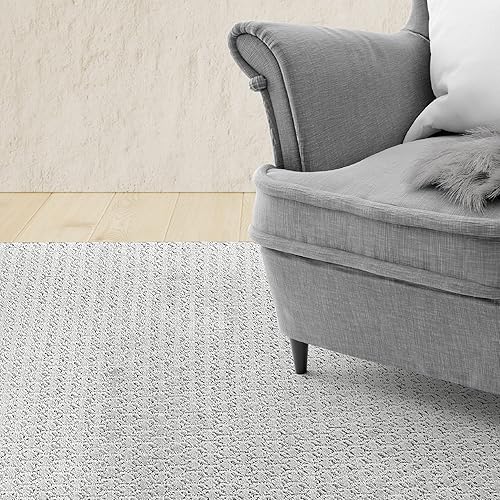 Miniatura 4 de Furnish my Place Alfombra abstracta contemporánea geométrica con textura de panal de abeja moderna de dos tonos de alto y bajo, alfombra redonda,