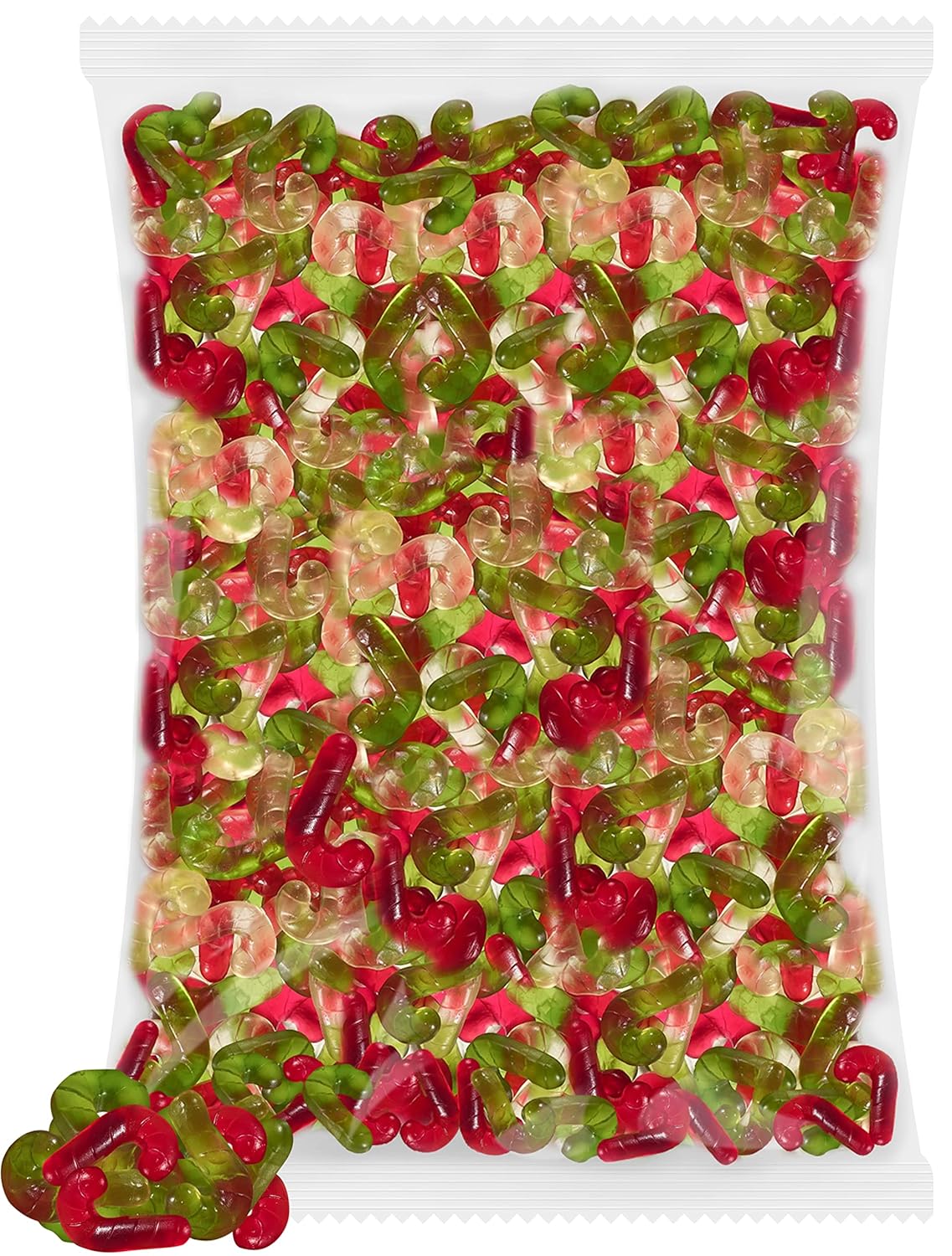 Haribo Christmas Gummies Candy Cane BULK, 5 Pounds
