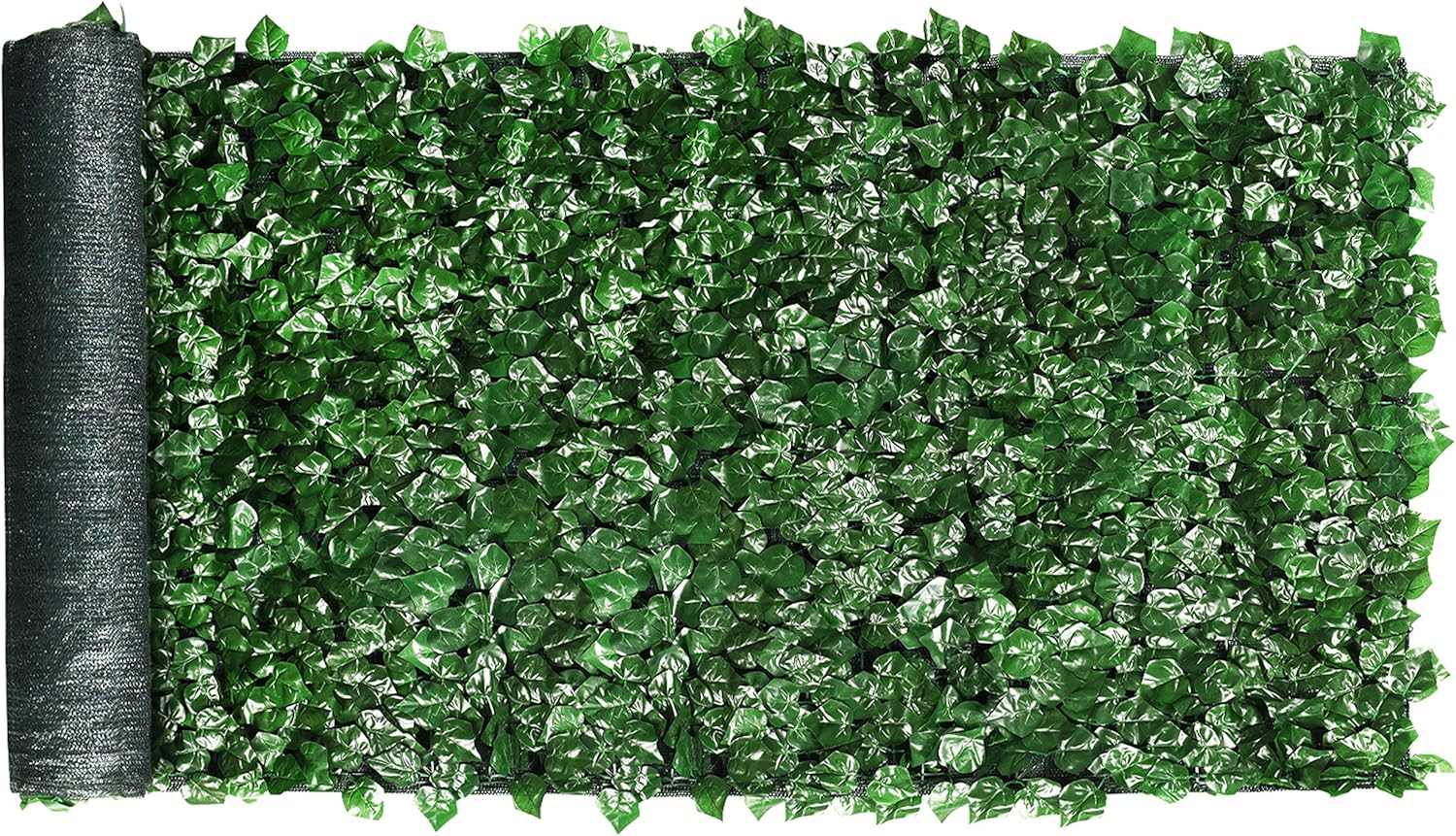 Amgo 39x138 Artificial Hedges Faux Ivy Leaves Fence Privacy Screen Cover Panels  Decorative Trellis - Mesh Backing - 3 Years Lmited Warranty