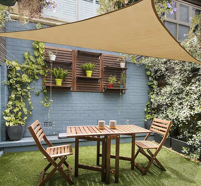 LOVE STORY 12' x 12' x 12' Triangle Sand Sun Shade Sail Canopy UV Block Awning for Outdoor Patio Garden Backyard