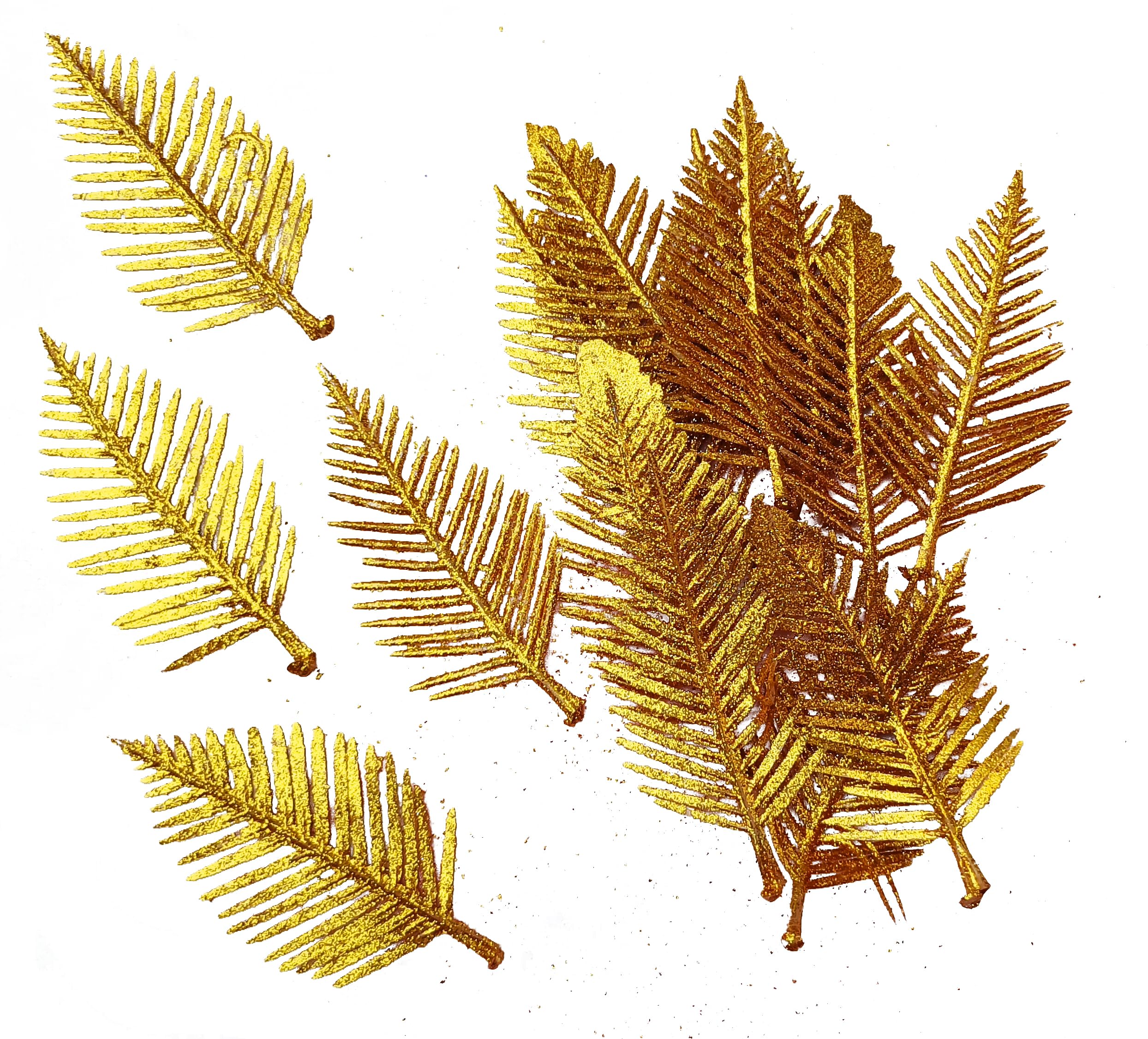 15 Pcs Golden Christmas Leaves Small Xmas Christmas Decorations Item Xmas Craft Christmas Garland Wreath Making Items, Xmas Ornaments-image-17