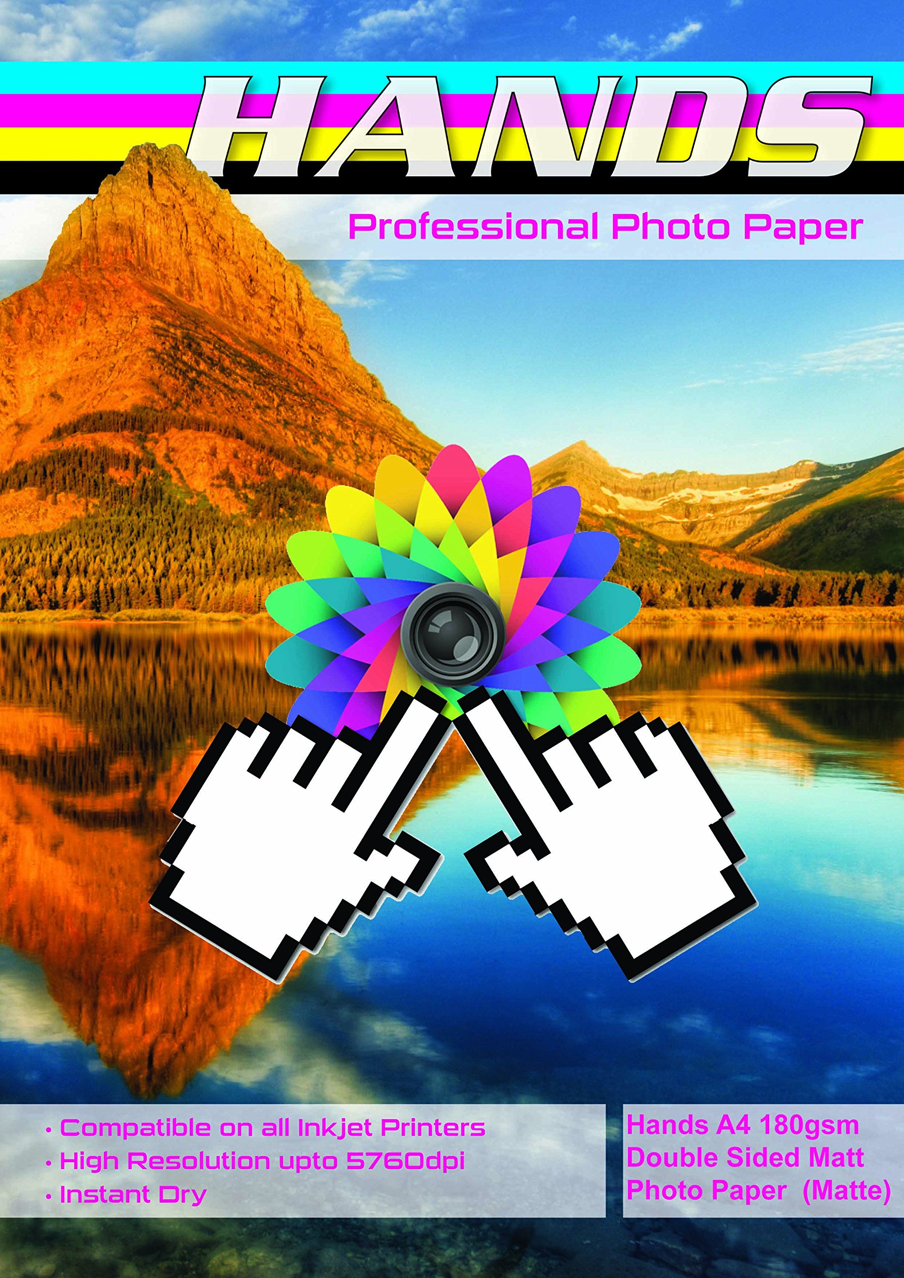 800 arkuszy A4 180 g/m2 dłonie dwustronne matowy/matowy papier fotograficzny