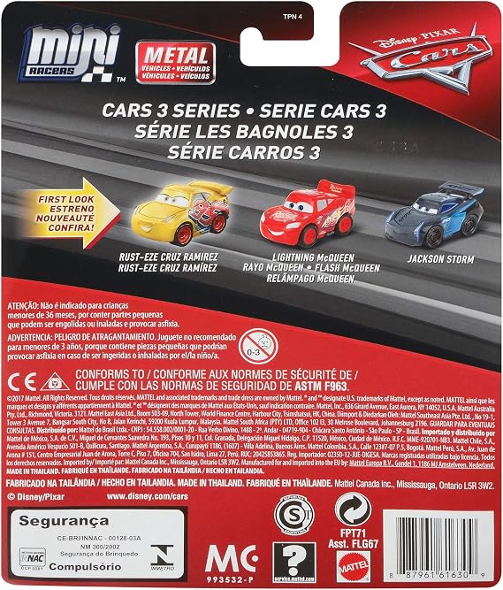 Disney Pixar Cars Mini Racers Cars 3 Series 3-Pack