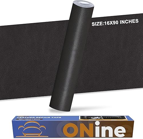 Miniatura 149 de ONine - Cinta de reparación de piel, parche para reparación de piel autoadhesivo de 12 x 48 pulgadas, impermeable, resistente al desgaste, para Negro