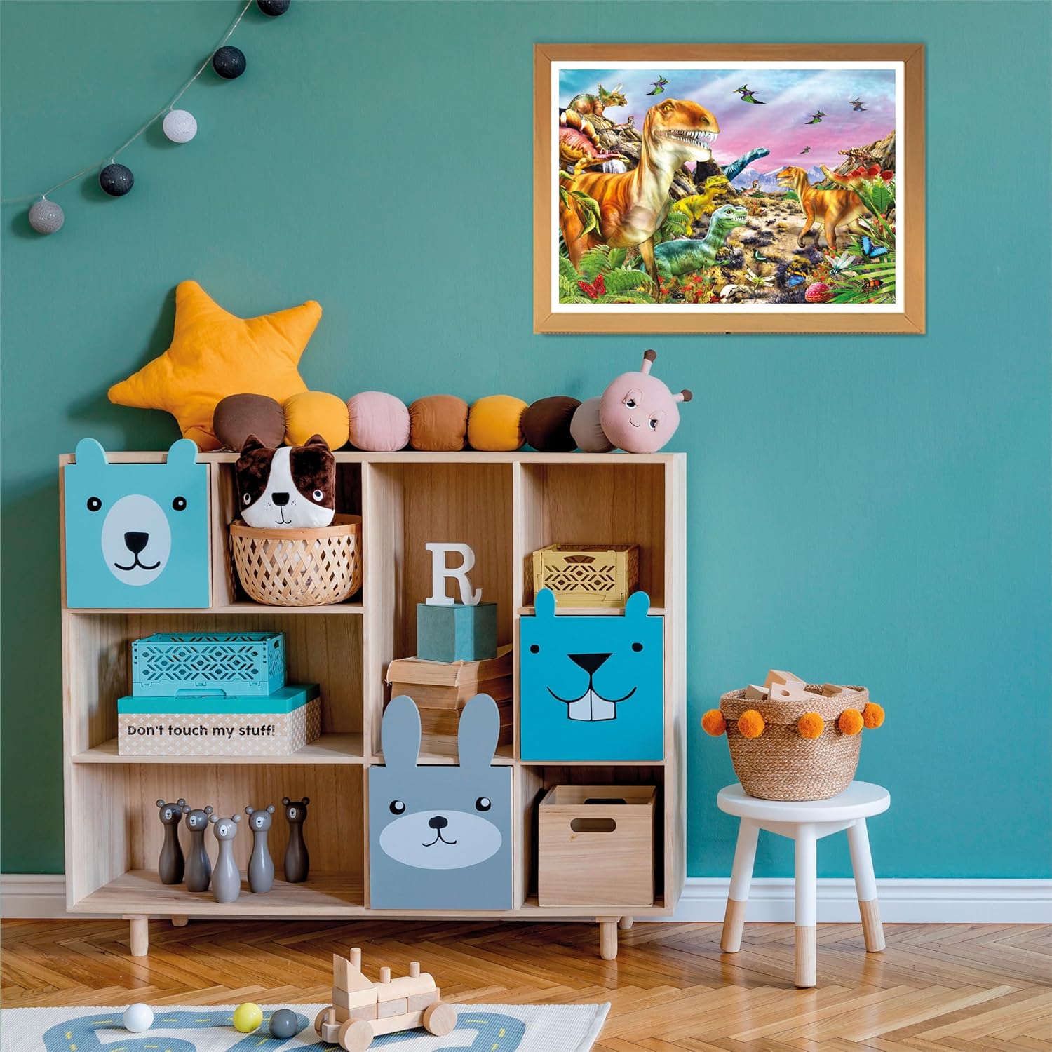 Clementoni - Supercolor Land of Dinosaurs-104 Pieces Children 6 Years, Puzzle Animals, Dinosaurs, Illustration, Made in Italy, Multicoloured, 25779