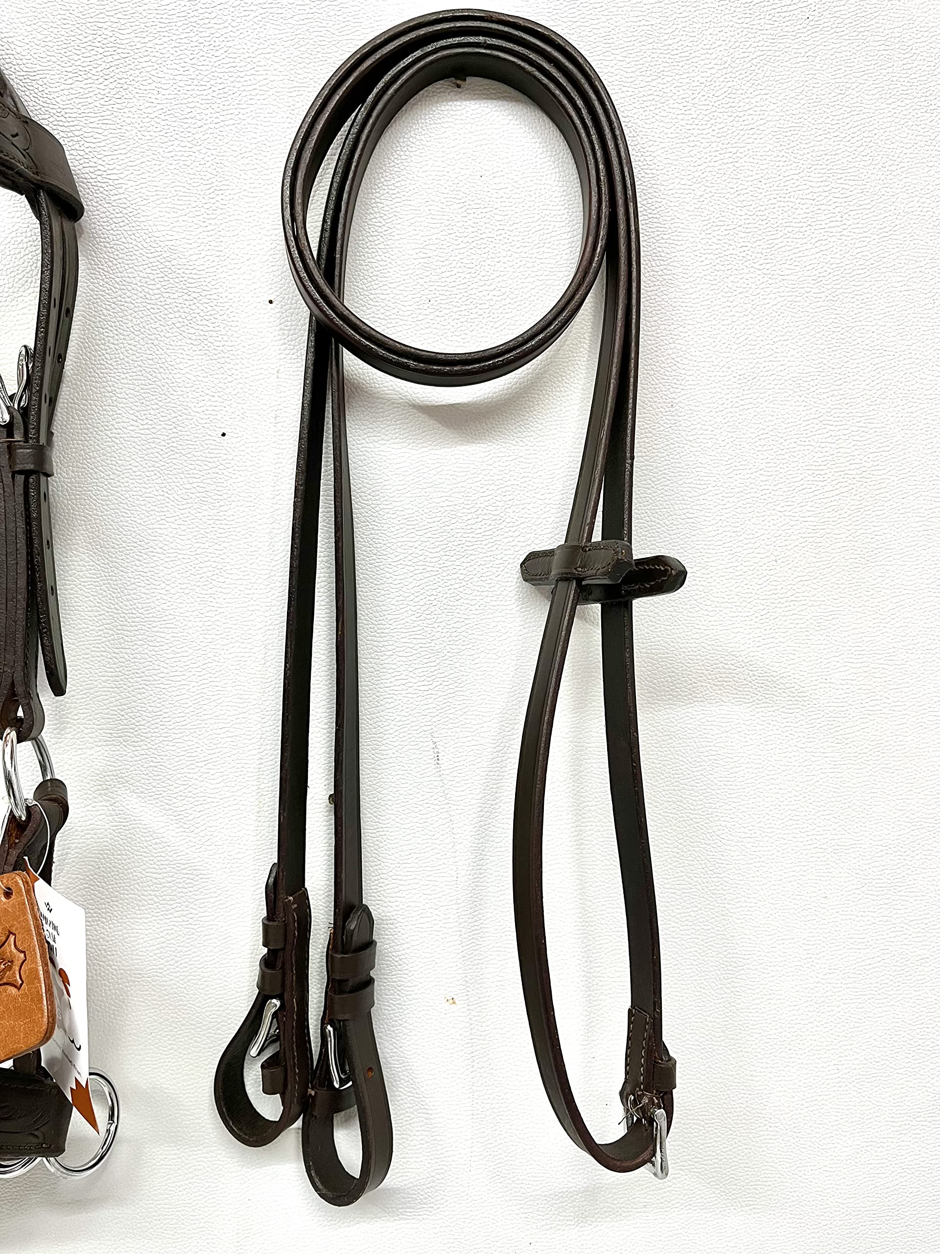 Sidepull gebisslose Trensenzaum Designer-Handschnitzerei Augenbraue Reithalfter oval braun Full Cob Pony