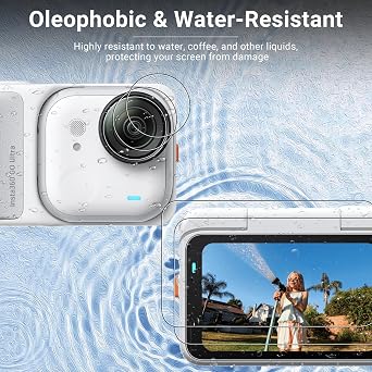 CYNOVA 6pcs Screen Protector for Insta360 Go Ultra, Tempered Glass Screen Protector with 3 Lens Protector Film for Insta360 Go Ultra Accessories, Bubble Free, Anti-Scratch
