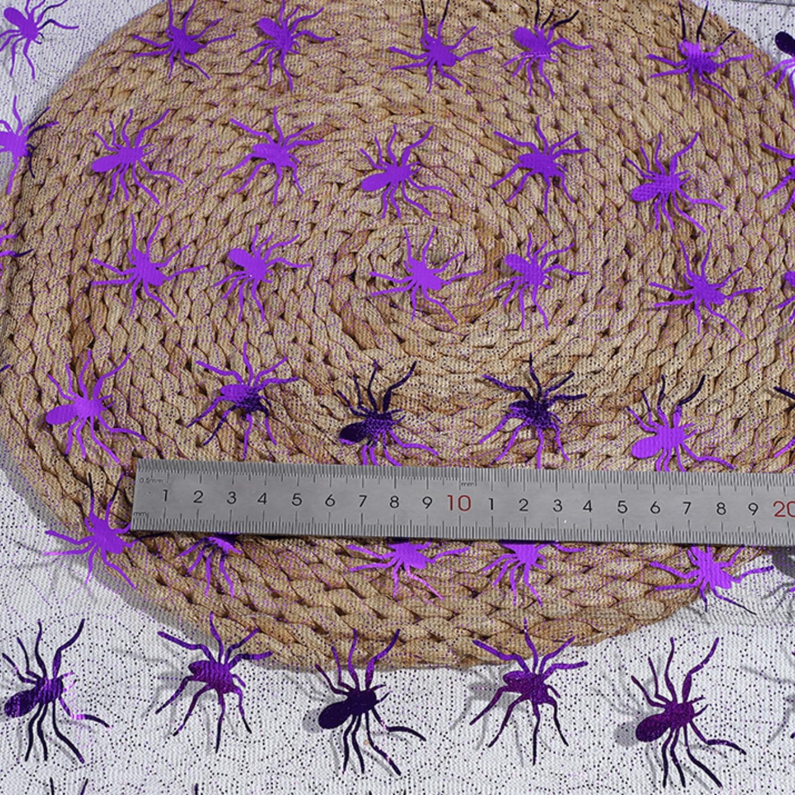 PH PandaHall Spinnennetz-Tüllstoff – Violett & Silber, 2 M Lang, 3,3 M Breit, Für Halloween & Kostüme