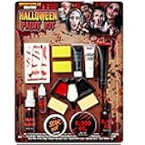 Spooktacular Creations 16 Pcs Halloween Family Makeup Kit Face Body Paint with Liquid Blood Gel, Fake Blood and More Easy On Makeup Set for Zombie Costume Cosplay Halloween Party Supplies