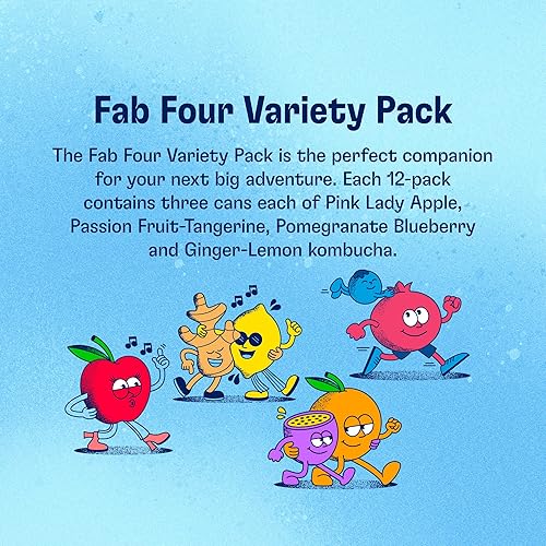 Miniatura 5 de Paquete variado de cuatro sabores fabulosos en latas por Health-Ade