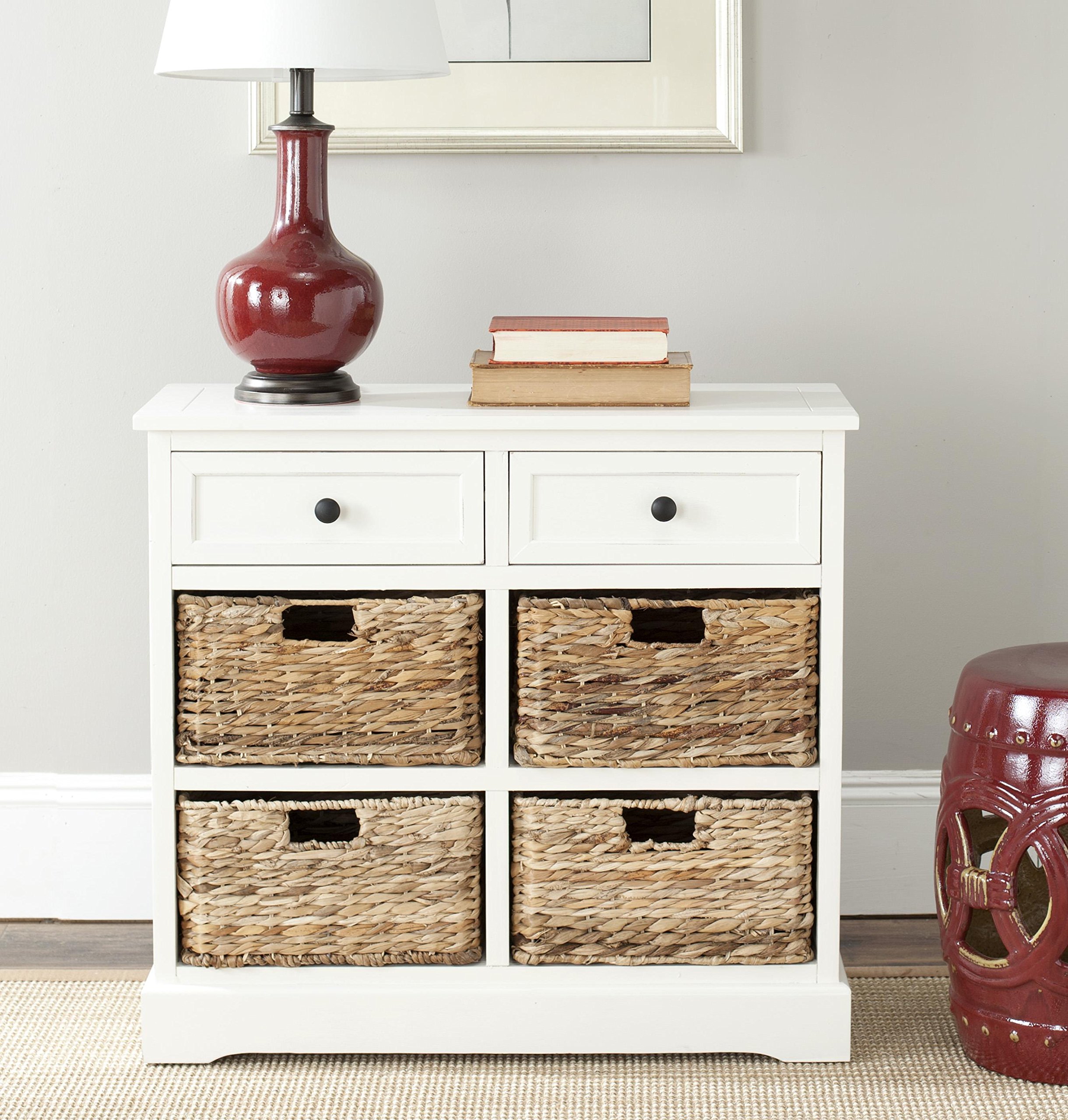 Safavieh American Homes Collection Herman Brown Wicker Basket Storage Unit