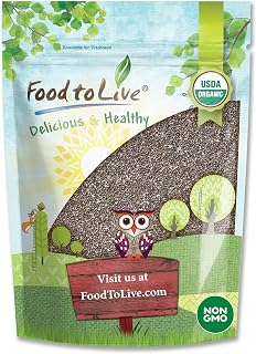 Organic Black Chia Seeds, 5 Pounds – Non-GMO, Whole, Sproutable, Vegan, Kosher, Keto, Sirtfood, Bulk. Rich in Essential Fatty Acids, Fiber, Protein. Great for Chia Pudding, Smoothie, Oatmeal.