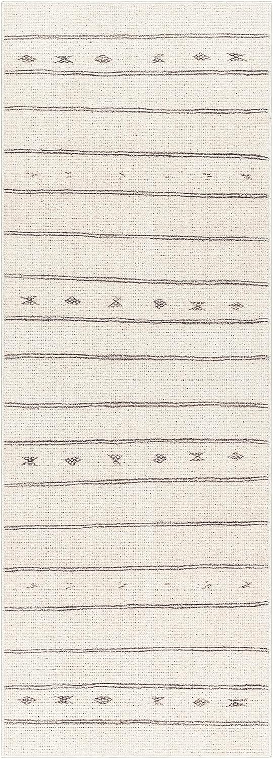 Livabliss x Becki Owens Rivi Moroccan Runner Area Rug, 2'7" x 7'3", Ivory/Black