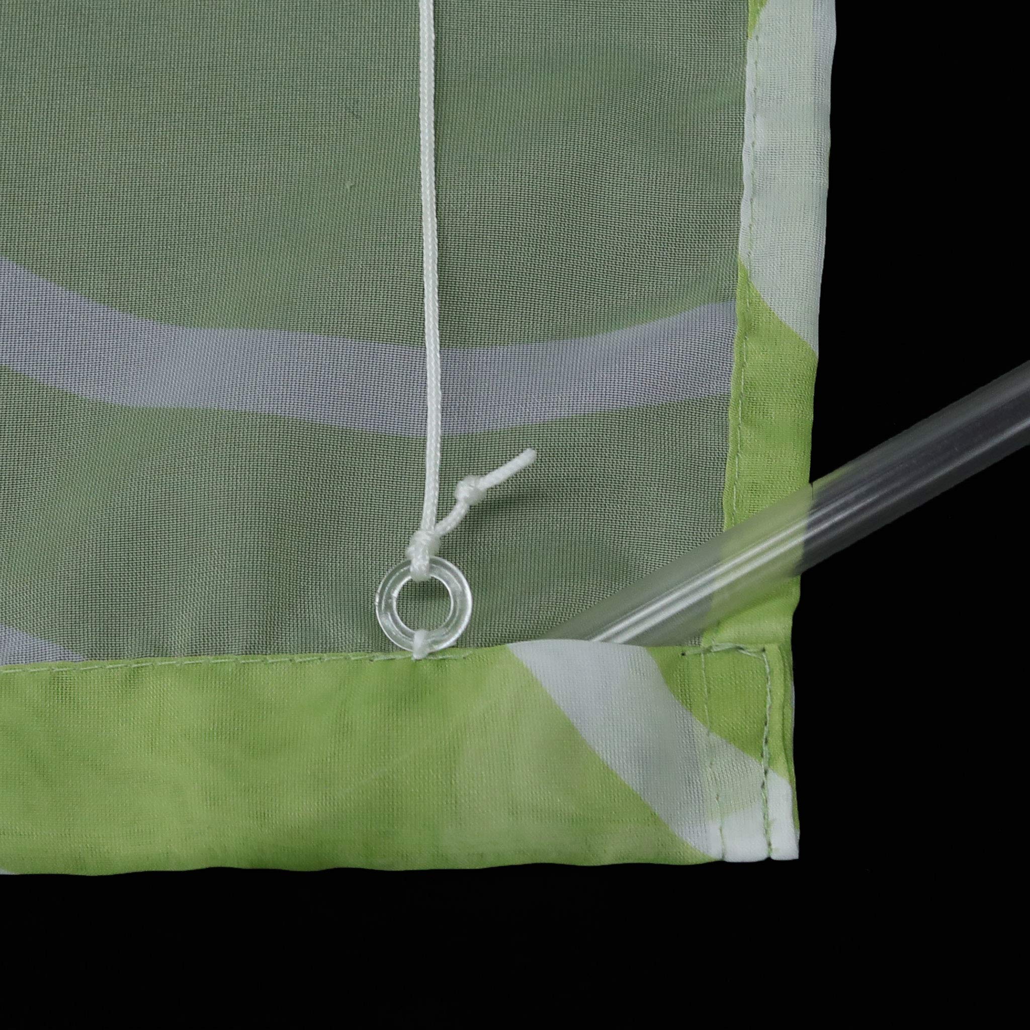 Joyswahl Store Bateau à œillets Transparent avec Impression « Minna » Rideau à fenêtre avec Crochet de Suspension sans perçage, Polyester, Vert, BxH 120x140cm