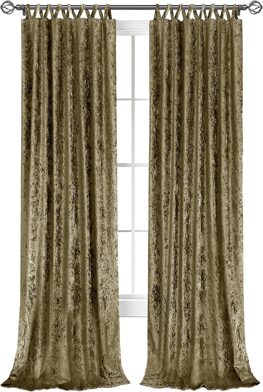 ACHIM Light Filtering Harper Curtain Panels for Windows - 50" x 84" - Moss - Contemporary Criss-Cross Style Drapes for Bedroom & Living Room - Polyester, Machine Washable Home Furnishings