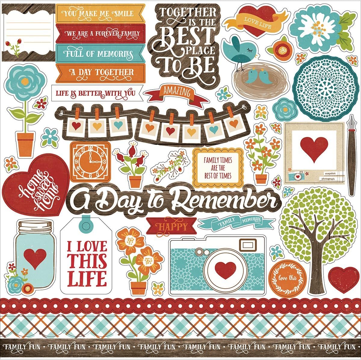 Echo Park Paper Co. I Love Family Element Sticker