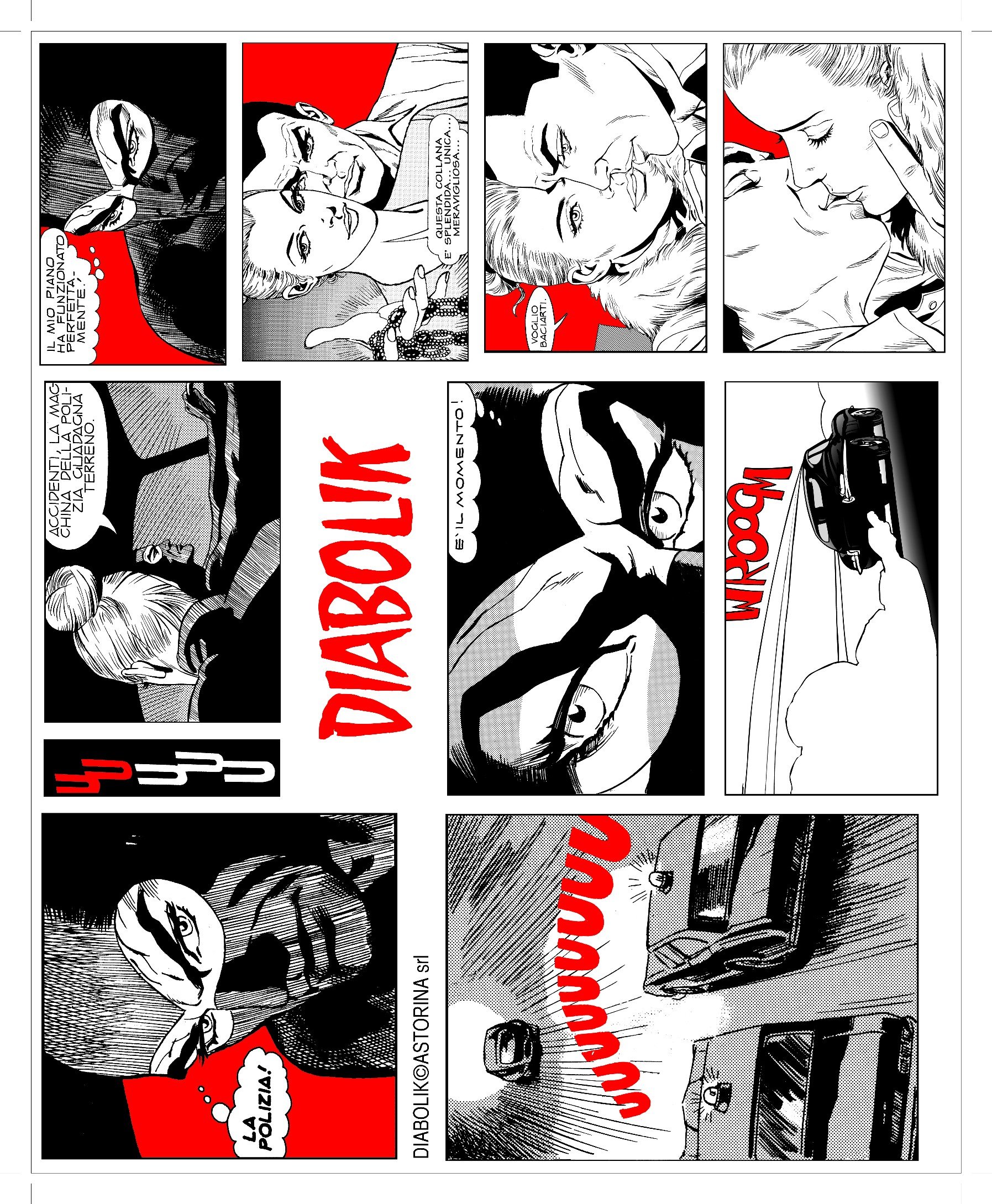 Lavatelli Wallsticker Design Diabolik Fumetto
