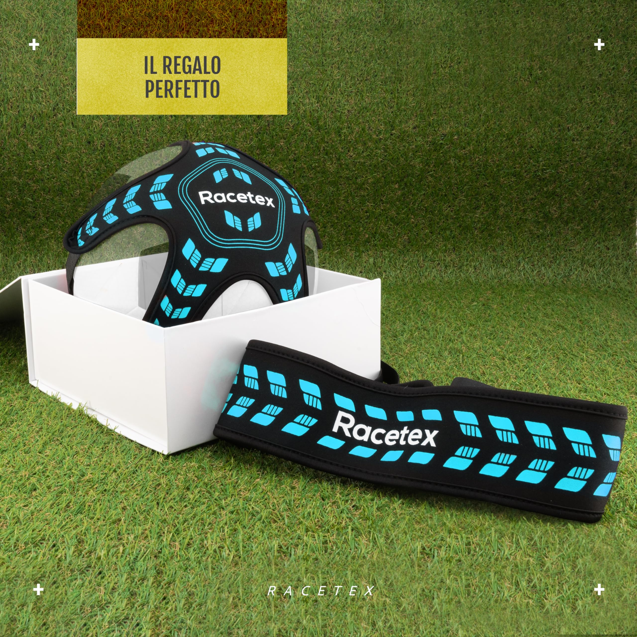 Racetex Allenatore di calcio con corda [lunghezza regolabile] – Il dispositivo di allenamento perfetto per calciatori – Accessori per calcio – Cintura per allenamento calcio – Idea regalo