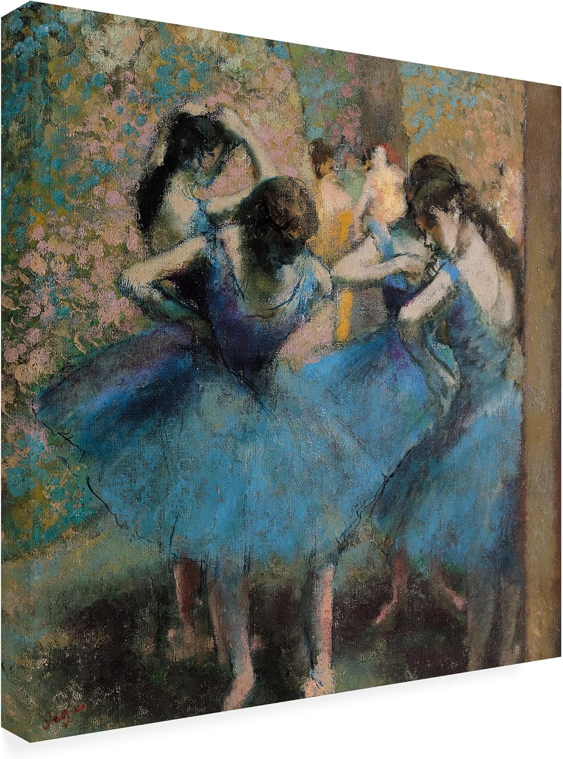 Trademark Fine Art BL0247-C1818GG Edgar Degas Dancers in Blue 1890 Canvas Art