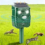 Repelente de Esquilo de Gato com Luz Intermitente, Repelente Eletronico Ultrassonico, Espanta Pombo