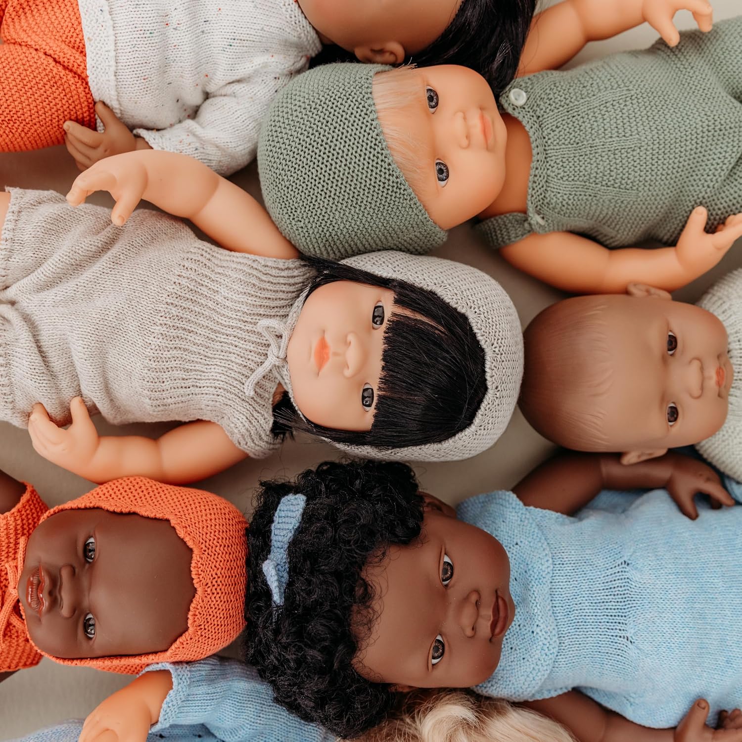 Miniland Realistic Baby Doll with Anatomically Correct Features, Reborn Baby Dolls, Cute Scented Hard Body with Vanilla Perfume, Comes in Polybag, 12 5/8 inches Tall | African Girl