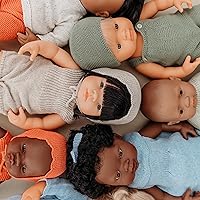 Vista 7 de Muñeca de bebé recién nacida Miniland, anatómicamente correcta, 12.63 pulgadas, Chica africano