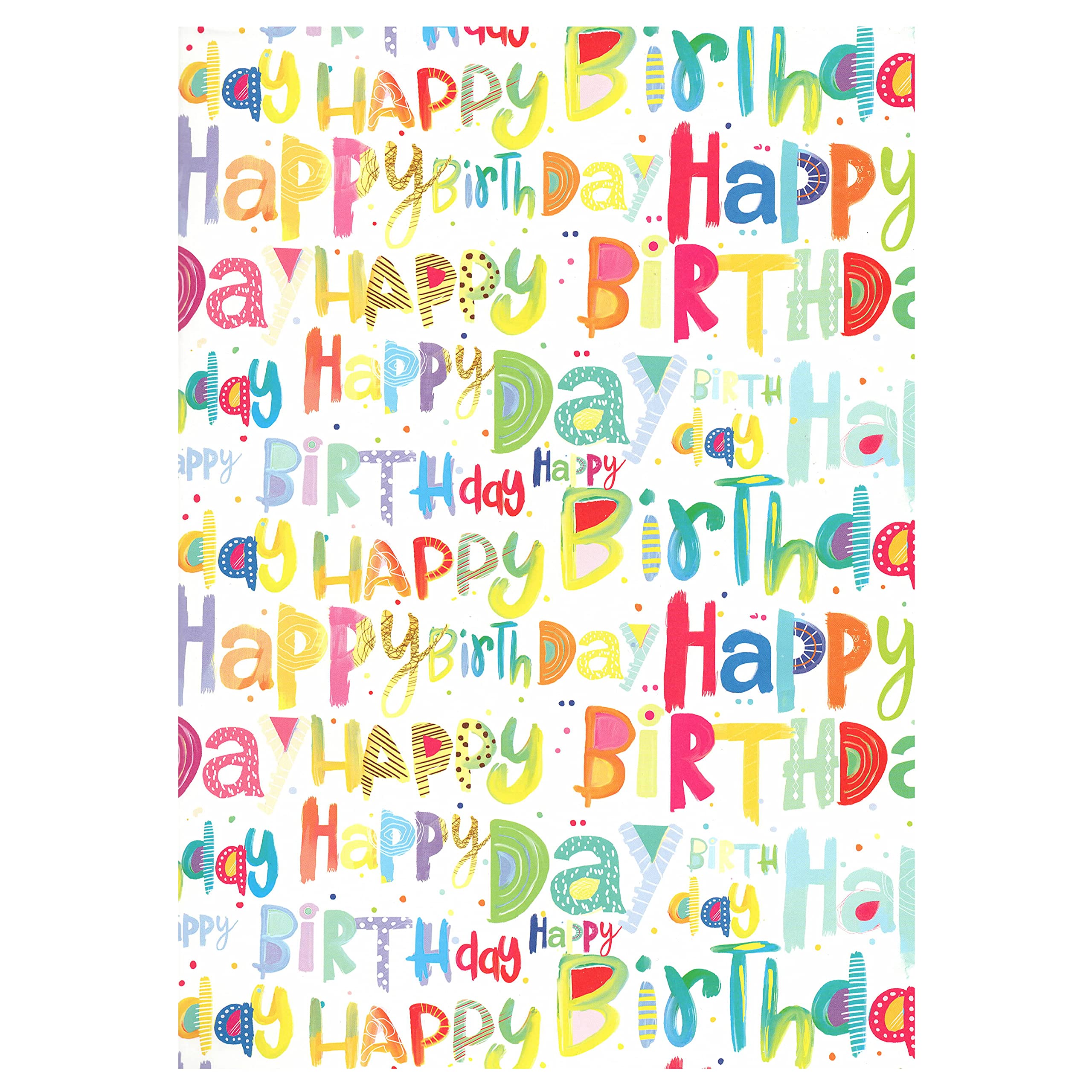 ARKRAFT 3 sheet gift wrapping paper 100 x 70 happy birthday(18-9094) — image 1