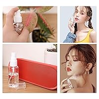 Vista 6 de ZEROFIRE Paquete de 2 botellas de spray de 1 onza de plástico transparente vacío recargable mini Spritzer para viajes, limpieza, jardinería, cuidado