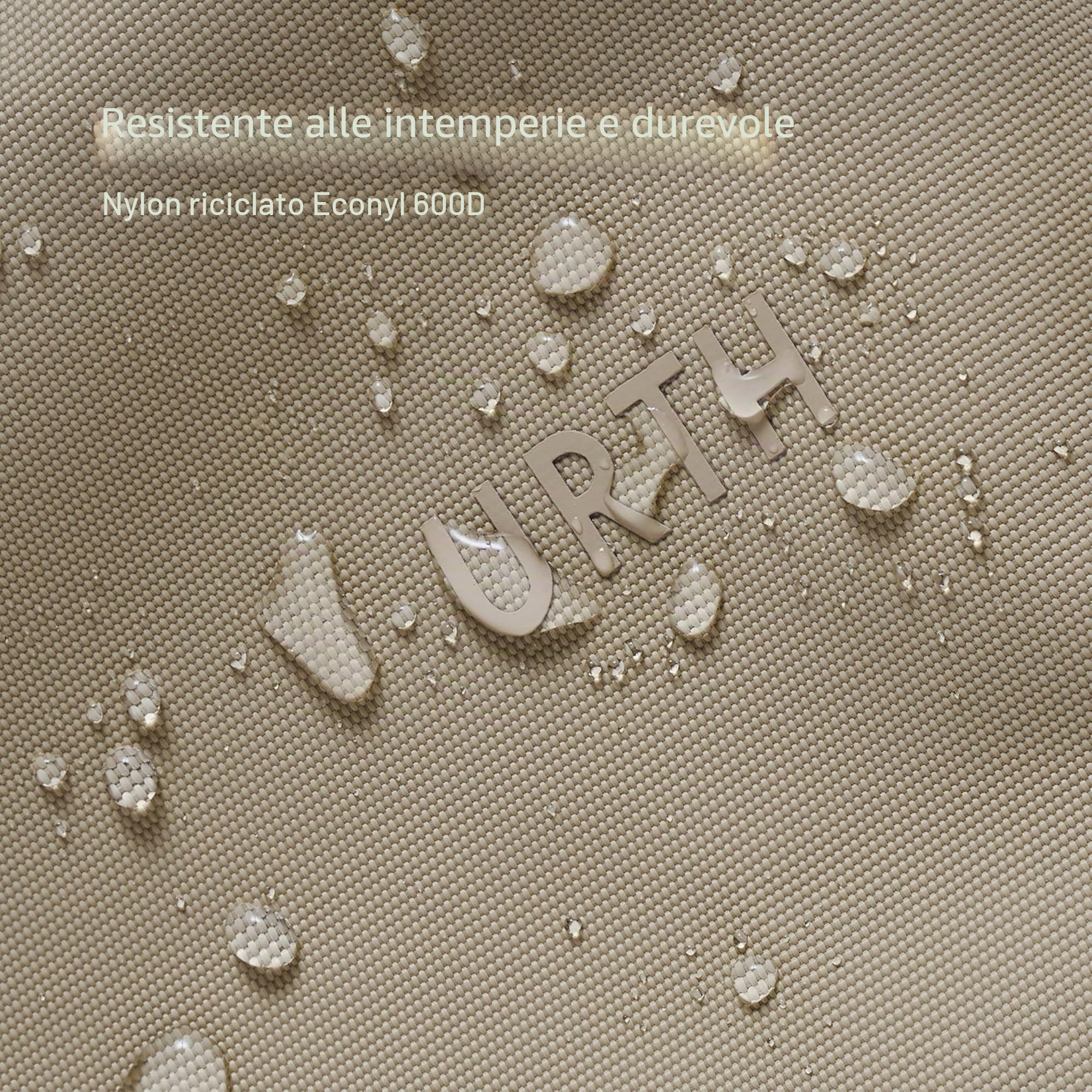 Urth Zeolite Tech Organiser – Borsa da Viaggio per Elettronica Resistente all'Acqua, Borsa Organizzatrice Riciclata per Cavi, Caricatore, Telefono, Accessori per Fotocamera in Beige
