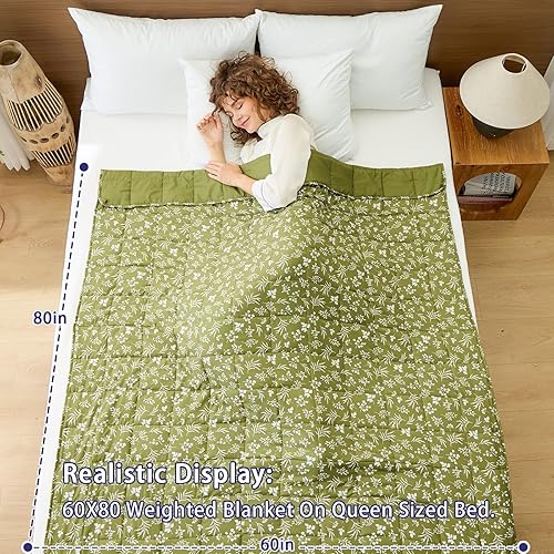 Vista 368 de yescool - Manta con peso, 10 libras, fresca, transpirable, con cuentas de cristal prémium, lavable a máquina, para dormir, 90-110 libras, 41 x 60