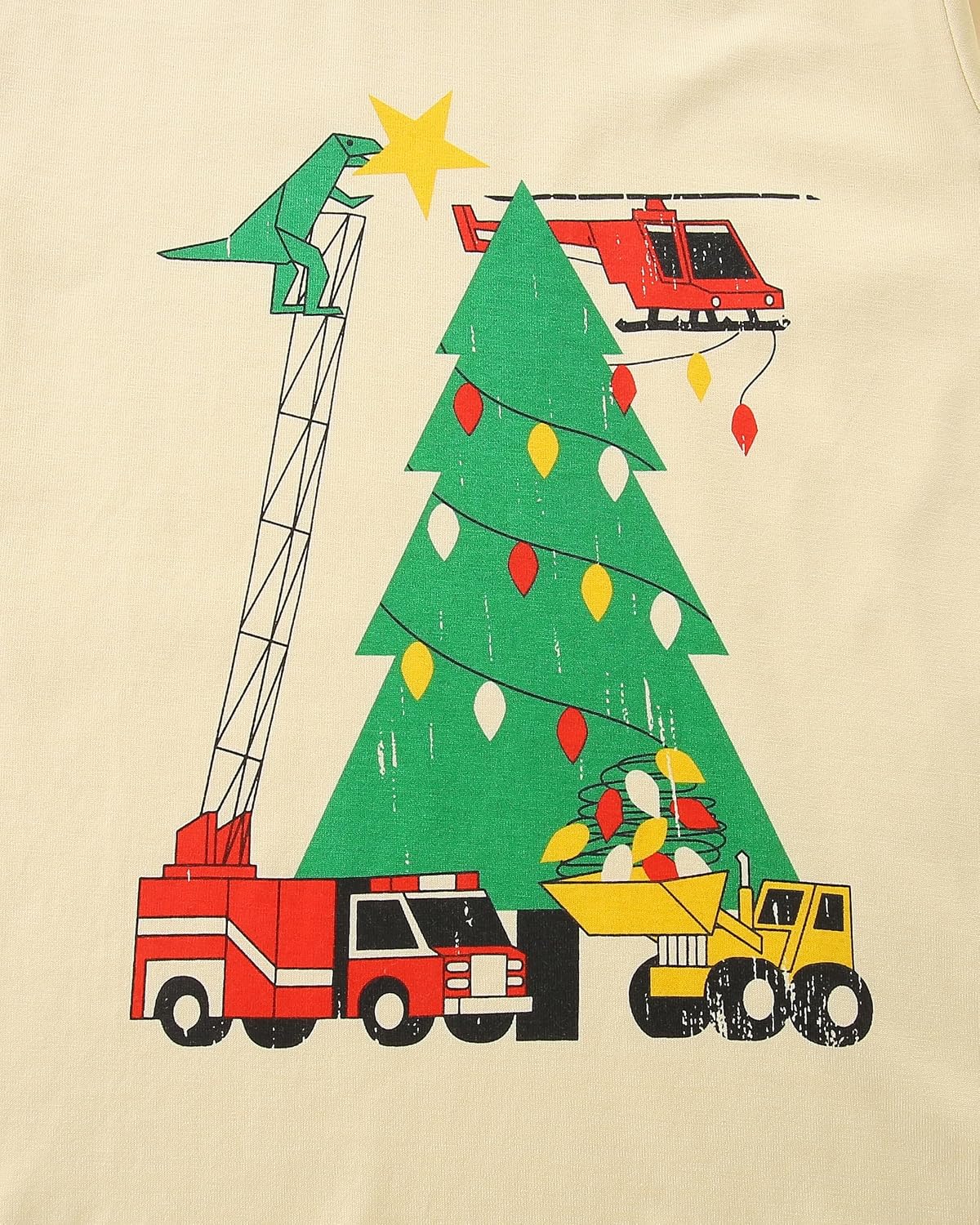 Toddler Kid Xmas Tree T-Shirt Santa Claus Print Long Sleeve Shirt Top 2-7t
