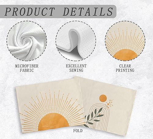 Miniatura 224 de You are My Sunshine - Juego de 2 toallas de cocina y paños de cocina y paños de cocina bohemios absorbentes, toallas de mano para baño y cocina