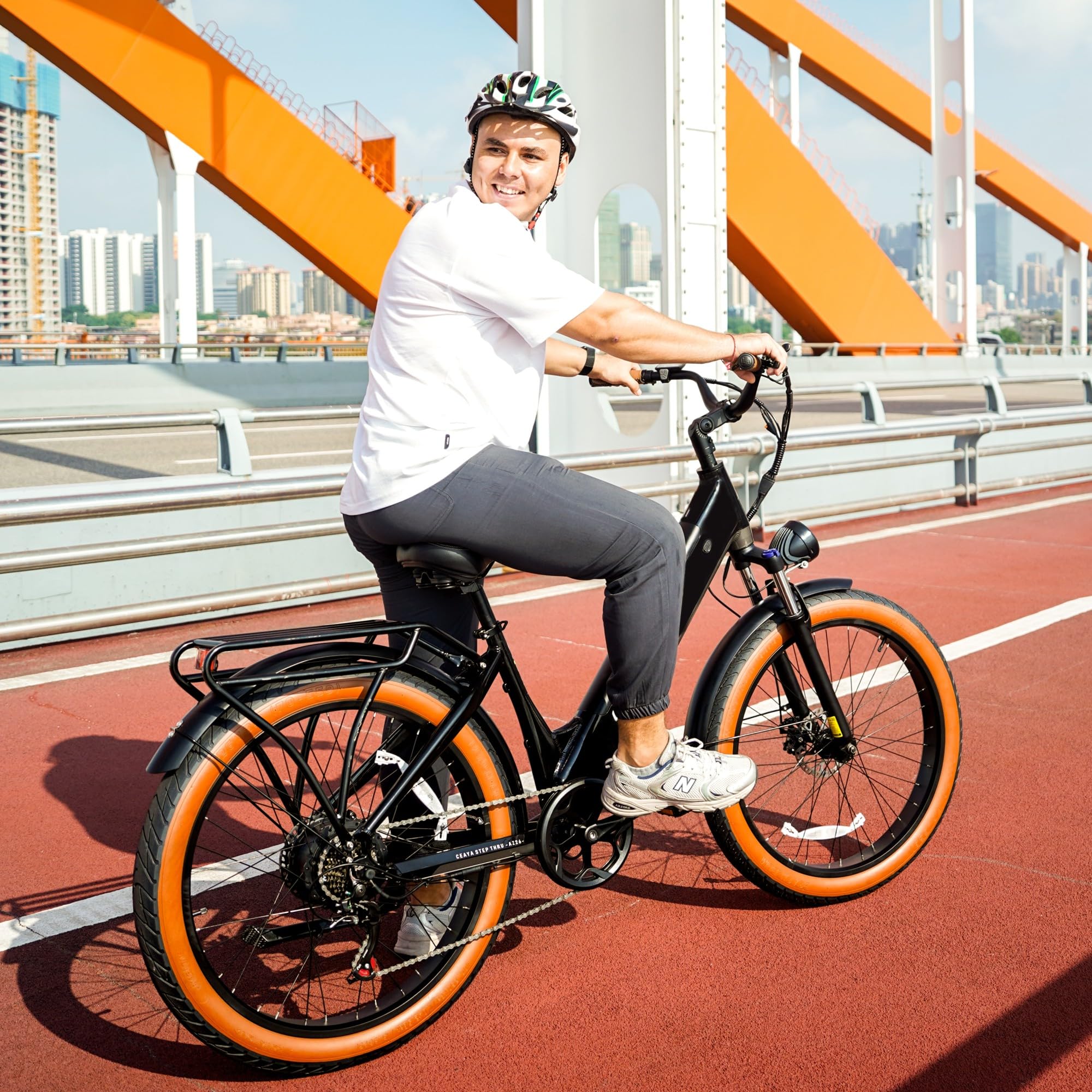 Vélo électrique 26 Pouces Ebike 48V20Ah Velo Electrique avec Potence réglable,7 Vitesses,Écran LCD HD,Suspension Avant,Autonomie 50-80 km