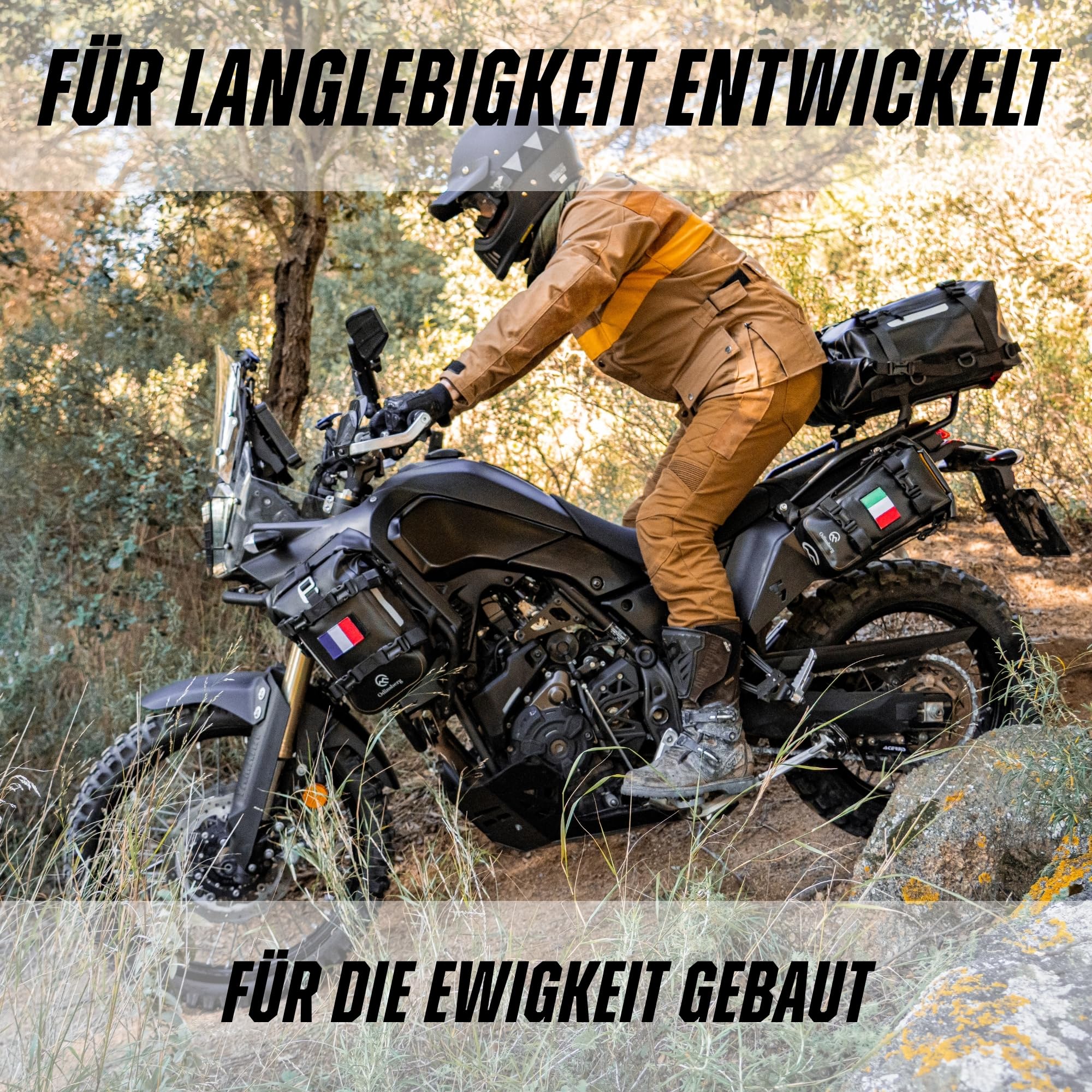 Odinsberg 7L Wasserdicht Hecktasche Motorrad | Sturzbügeltasche, Satteltasche, Sissybar Tasche, Seitentasche & Gepäcktasche | Kleine Motorradtasche für Enduro, Touring, Reise & Alltag