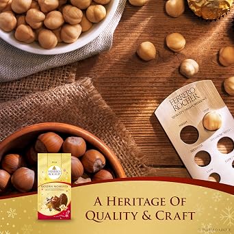 Ferrero Rocher Golden Moments, Premium Milk Chocolate Hazelnut, Individually Wrapped Holiday Chocolate, 3.1 oz bag