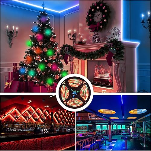 Miniatura 6 de Tira de luces LED pequeñas para TV, impermeable, 16.4 pies para TV de 55 a 75 pulgadas, luces LED que cambian de color con control remoto