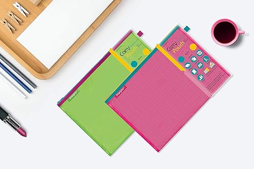 Miniatura 7 de popgear Bolsa de malla de nailon con cremallera, bolsa organizadora transparente, organiza documentos, papelería, artículos esenciales diarios, 3