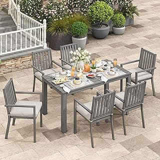 Aluminum Outdoor Dining Sets For 6 Picks collage image 1
