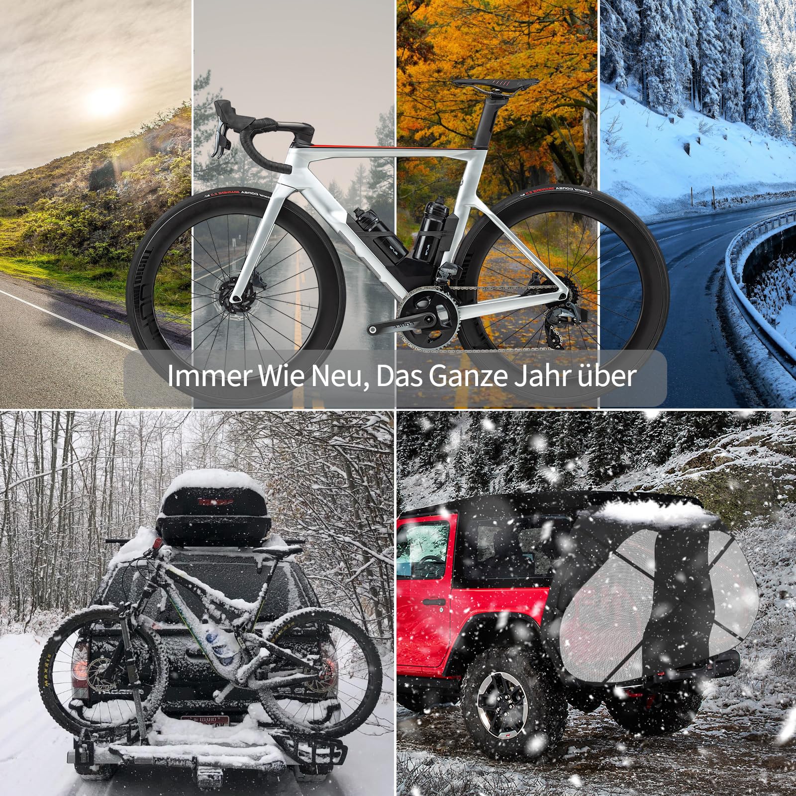 Wasserdichte Draußen-Fahrradaufbewahrung,Fahrradabdeckung für Transport von 2 Fahrrädern,heavy duty PU Beschichtung Fahrrad und E-Bike Transportschutz-204*92*127CM