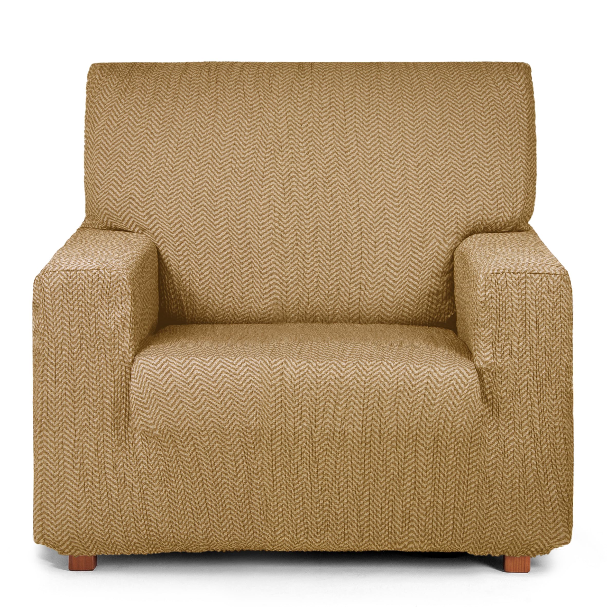 Eysa Luz Elastic Sofa Cover 1 Seater Mustard Colour
