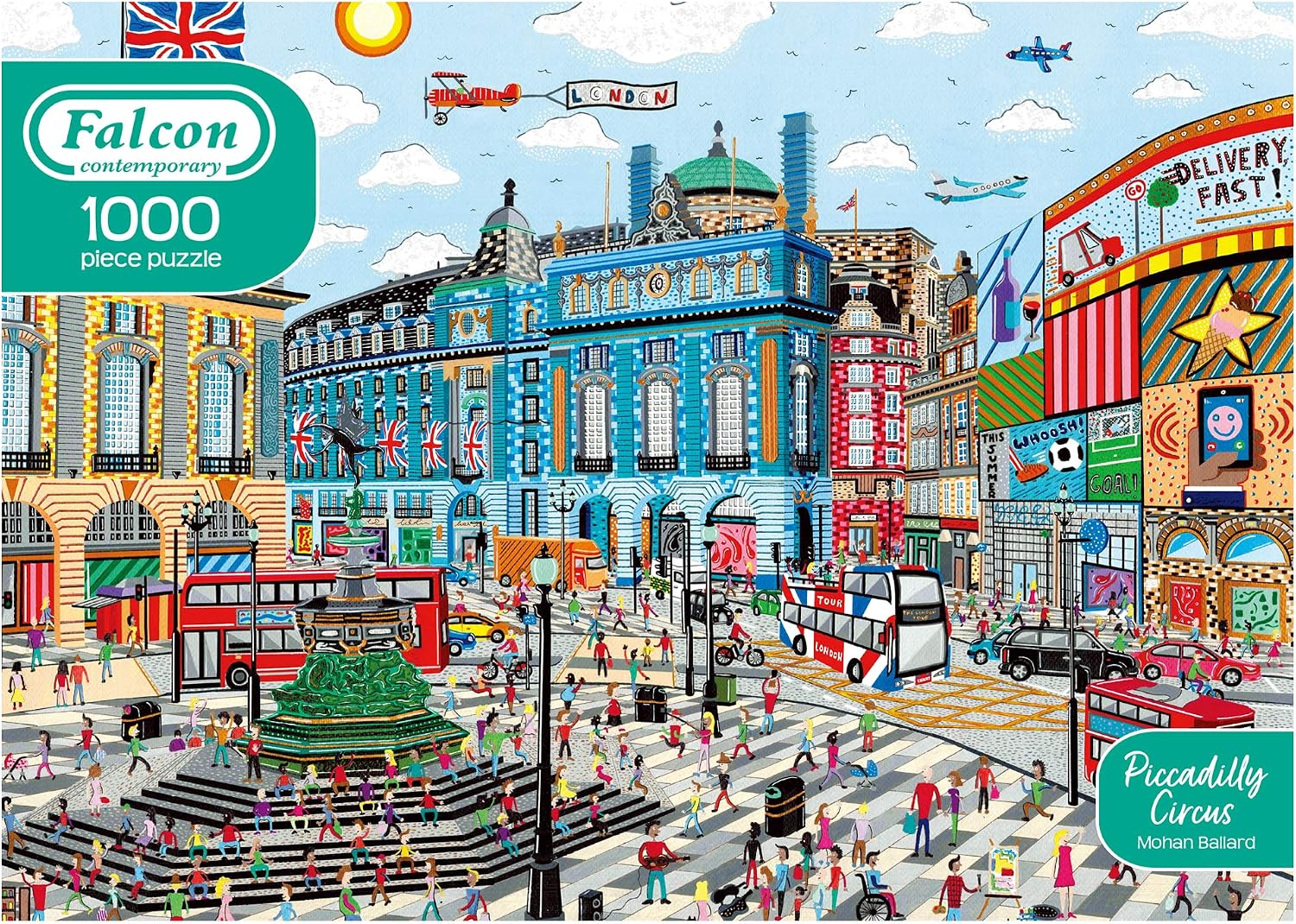 Falcon 'Life In Lockdown' 1000-Piece Jigsaw Puzzle For Adults - Contemporary Art, Recycled Cardboard - View #6