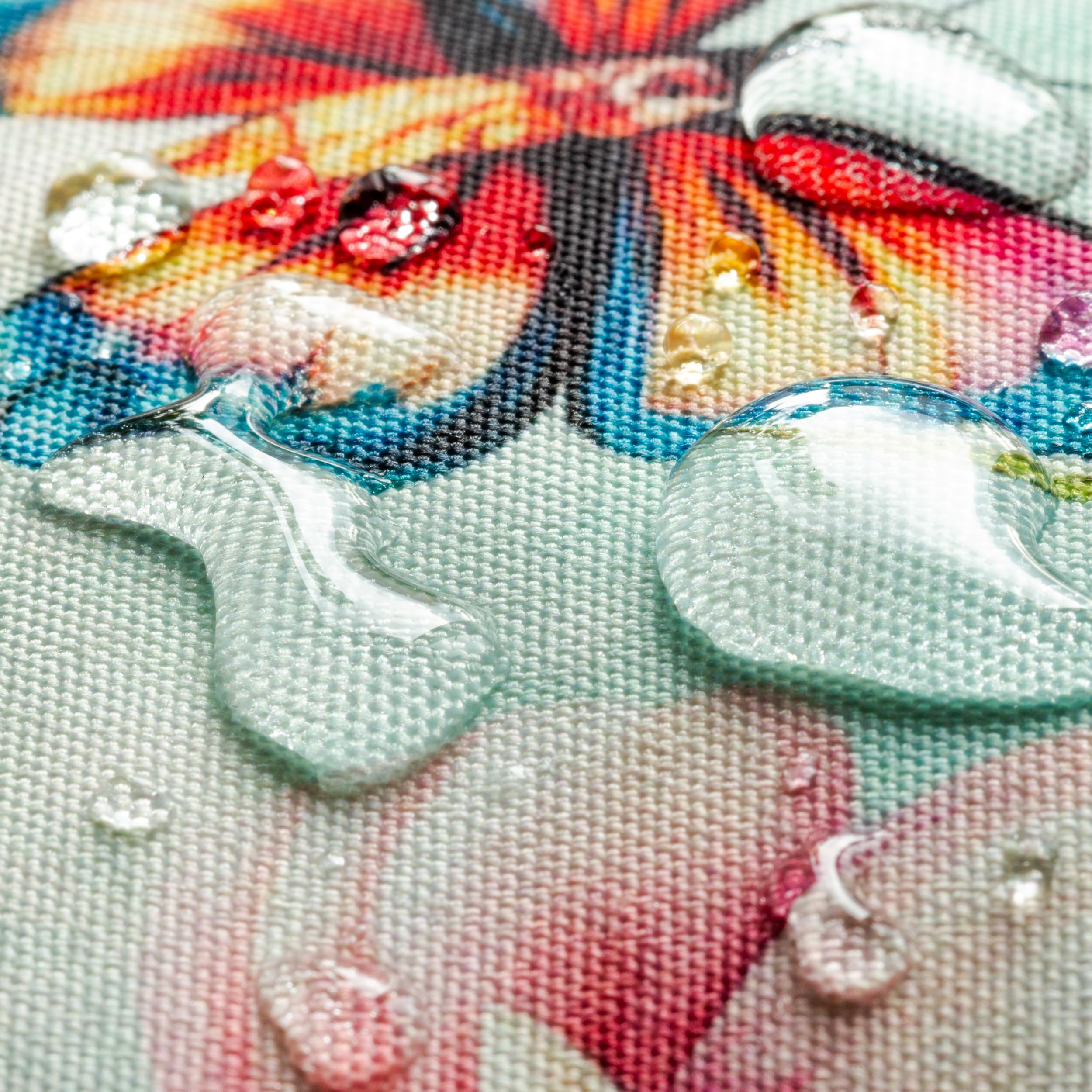 Spatium Cojines para Palets, Funda 100% Extraíble, Impermeable, Resistente a Los Rayos UV, para Exterior/Interior, Tapizado de palets (Cojín de Asiento 80x80, patrón de Flores: Pradera)
