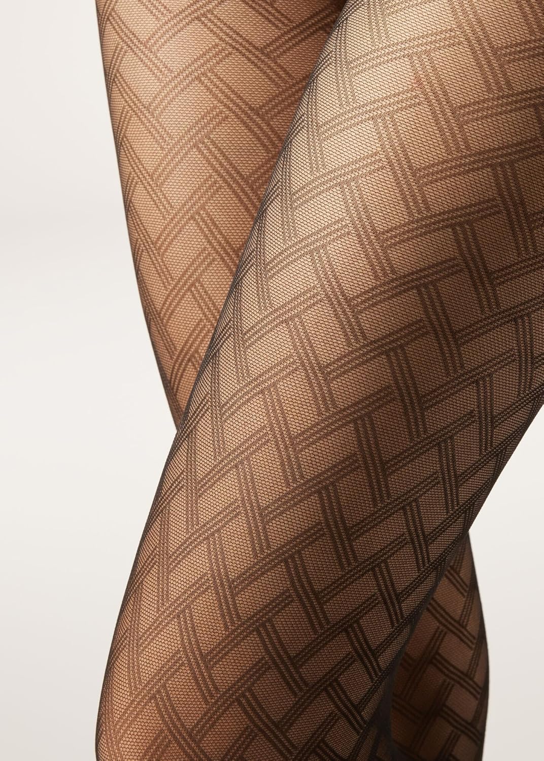 CALZEDONIA Woman's Diamond and Striped Tights - Image 4
