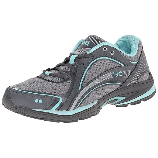 Ryka Women's Walking Shoe, Frost Grey/Aqua Sky/Iron Grey, 8.5 M US