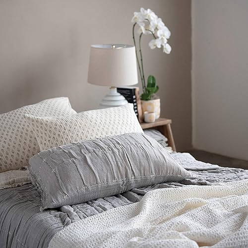 Miniatura 7 de Creative Co-Op Maceta de gres pintada a mano con diseño dorado, color blanco (maceta de 5 pulgadas)