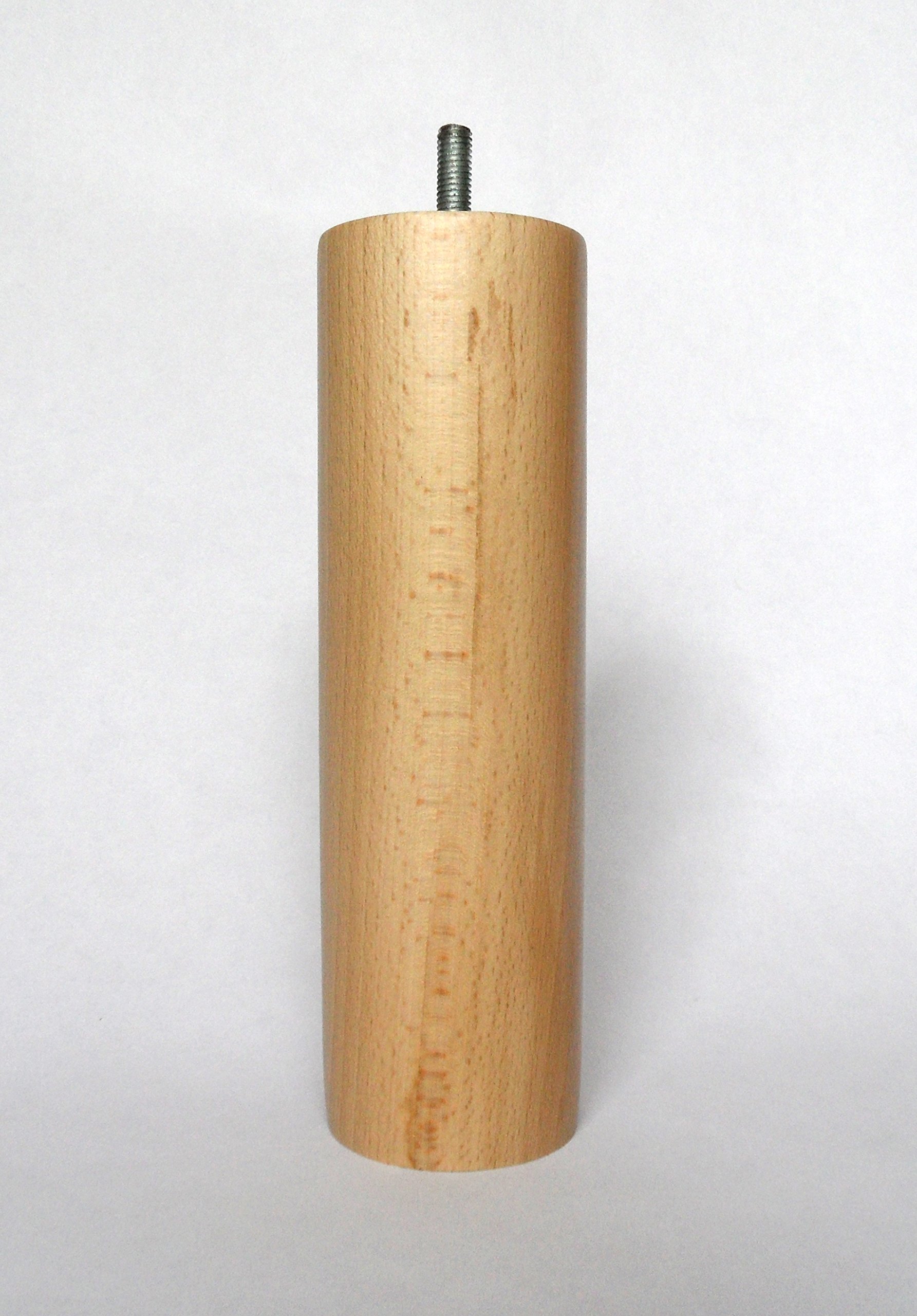 Pied Meuble Jeu De 4 Pieds De Lit En Hêtre Vernis Clair - Hauteur 10 Cm, Diamètre 7 Cm, Vis M8, Fabrication Française Pied Meuble Jeu De 4 Pieds De Lit En Hêtre Vernis Clair - Hauteur 10 Cm, Diamètre 7 Cm, Vis M8, Fabrication Française